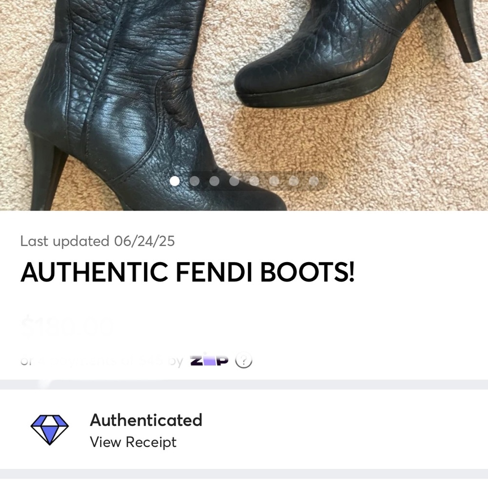 Fendi Black Heeled Boots with Sleek Design